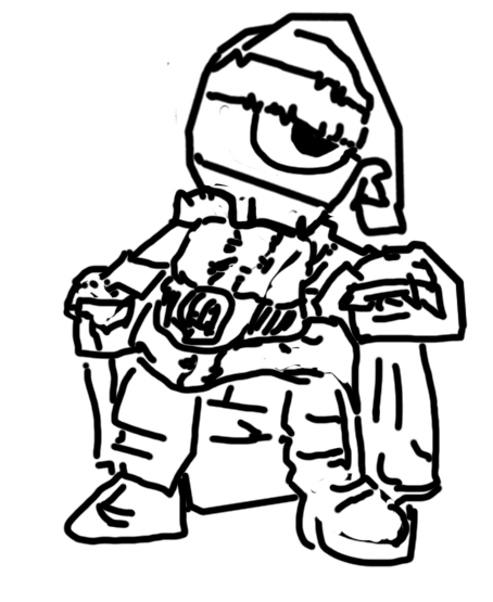 Character looking right